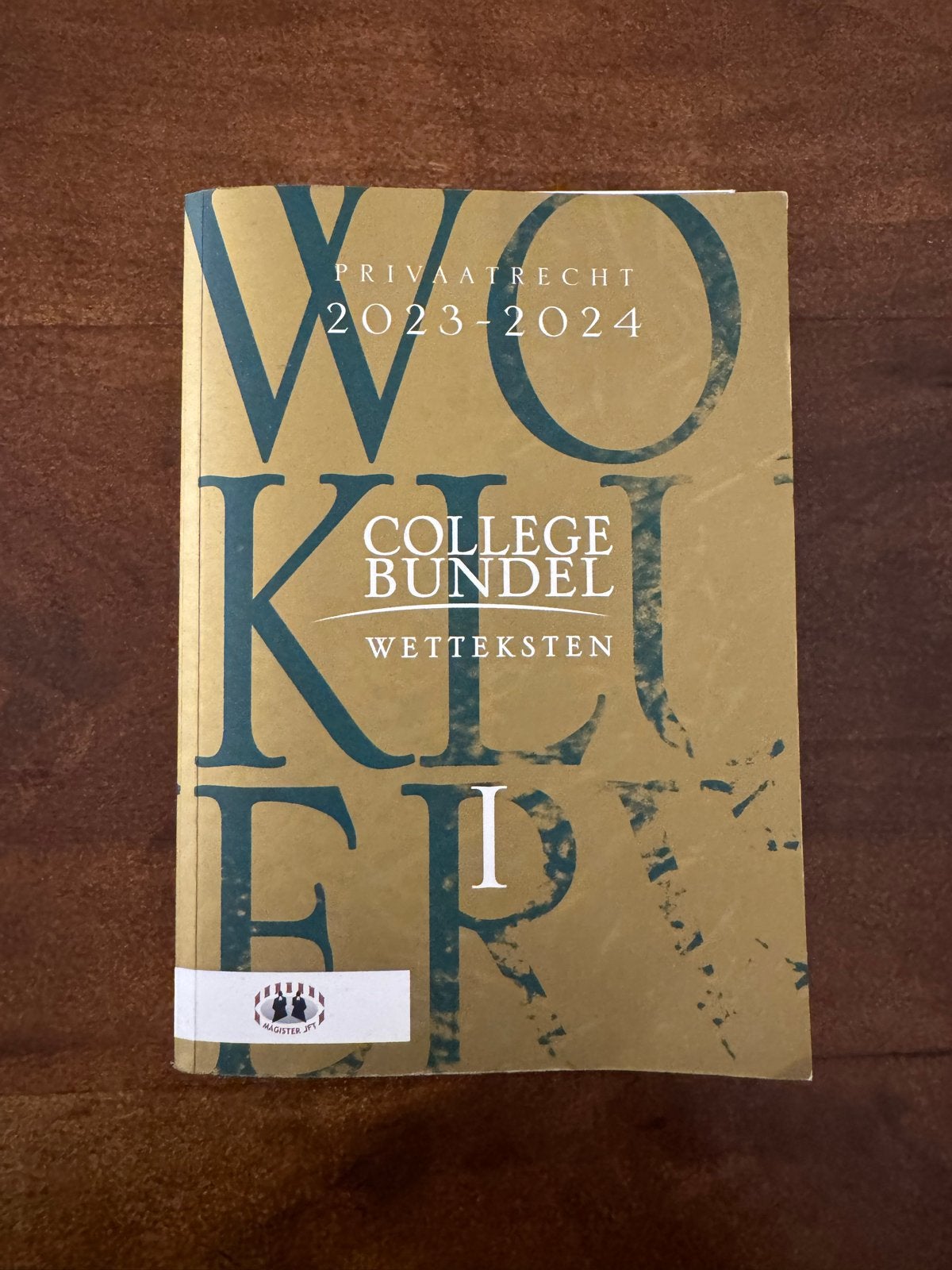 WOLTERS KLUWER Collegebundel 2023-2024 (deel I & II), Ophalen of Verzenden, Gamma, Zo goed als nieuw, WO