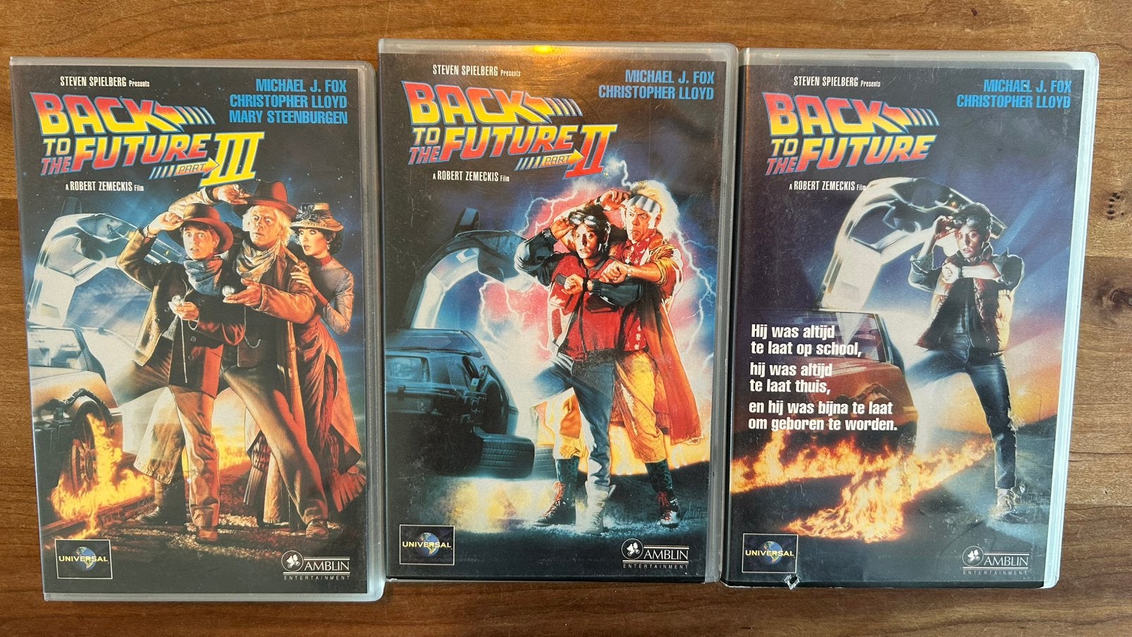 Back to the future 1, 2 en 3 VHS ZGAN, Alle leeftijden, Ophalen of Verzenden, Zo goed als nieuw