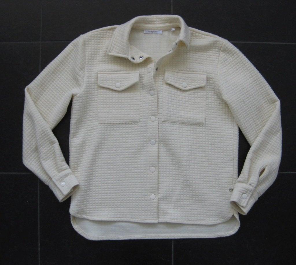 Melting Stockholm overshirt, quilted shacket, overhemd XS)-S, Halswijdte 38 (S) of kleiner, Wit, Melting stockholm, Ophalen of Verzenden