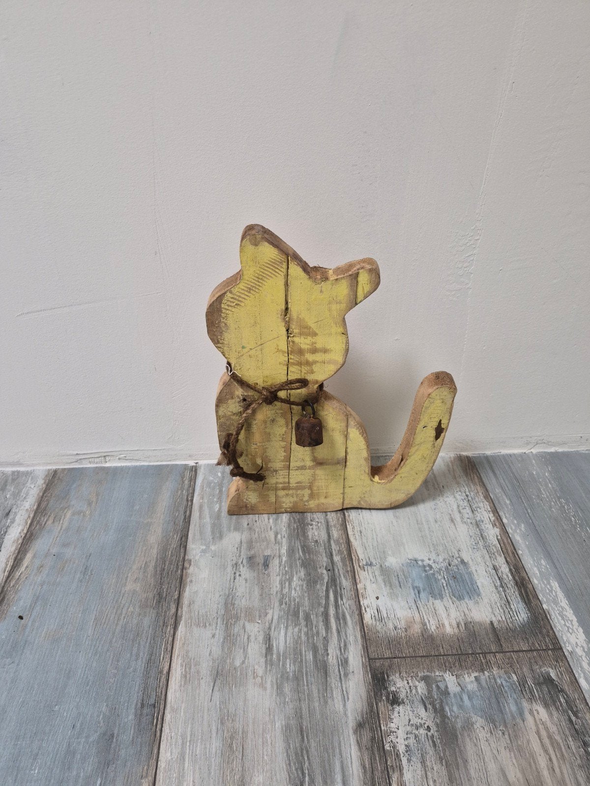 Gele houten kat, Hout, Nieuw, Ophalen of Verzenden, Landelijk