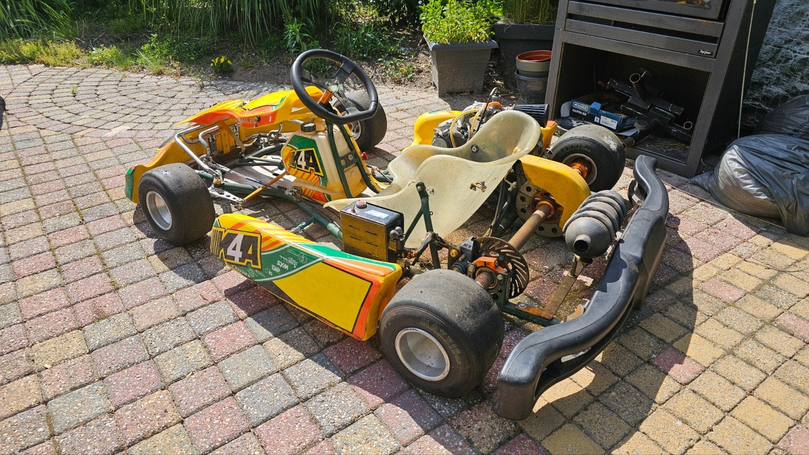 4 takt senior k4a kart! 150cc 15pk blokje, Sport en Fitness, Karting, Ophalen of Verzenden, Gebruikt, Kart