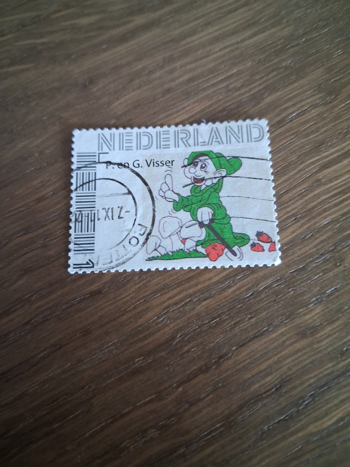 Persoonlijke zegel P en G Visser, Verzenden, Na 1940, Gestempeld