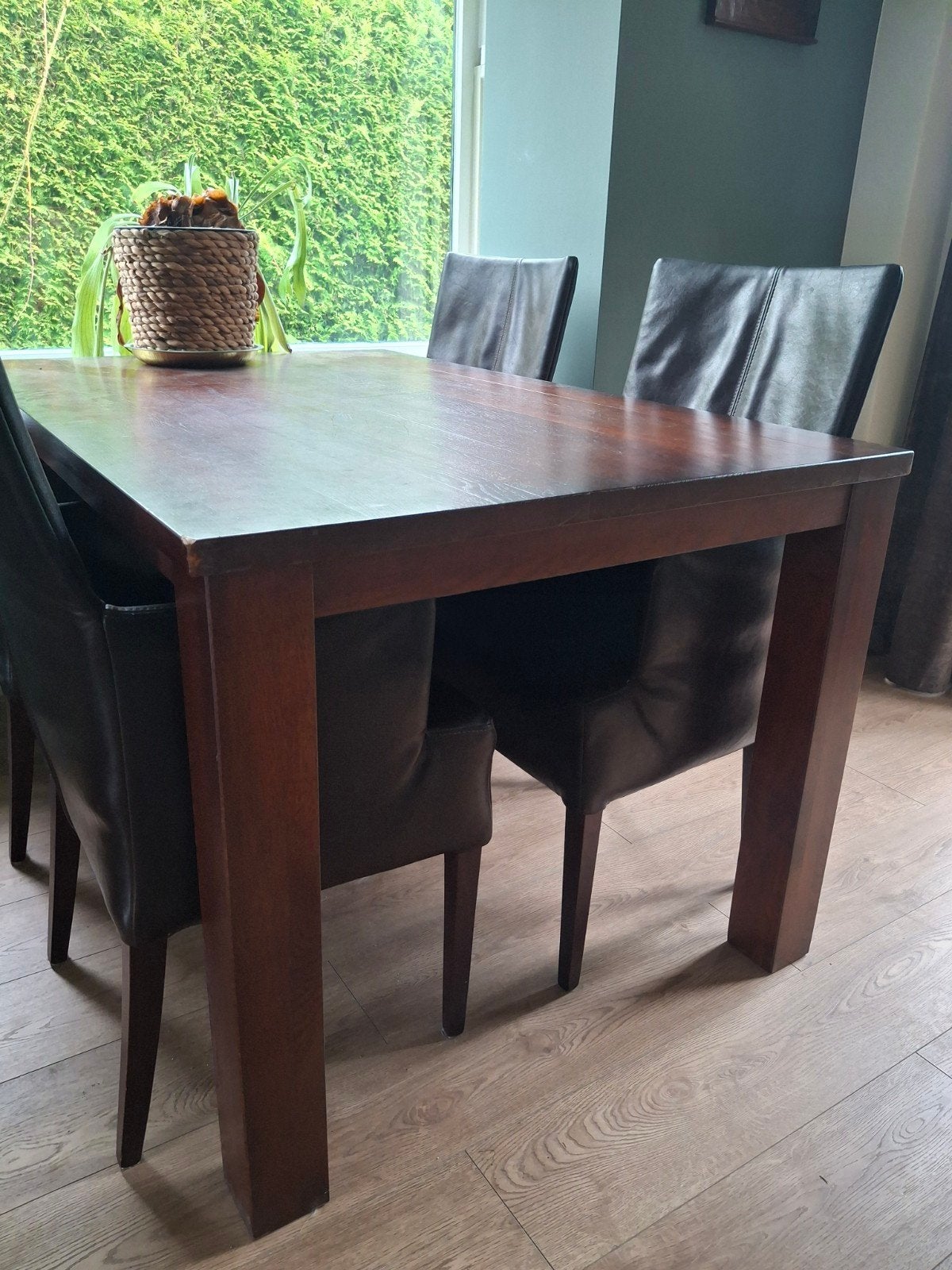 Zware eikenhouten eettafel 140x90x77 cm, Huis en Inrichting, Tafels | Eettafels, Ophalen, Gebruikt, 200 cm of meer, 50 tot 100 cm