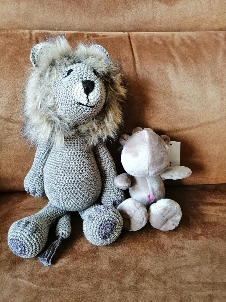 Knuffels leeuw nijlpaard, Ophalen, Zo goed als nieuw, Overige typen