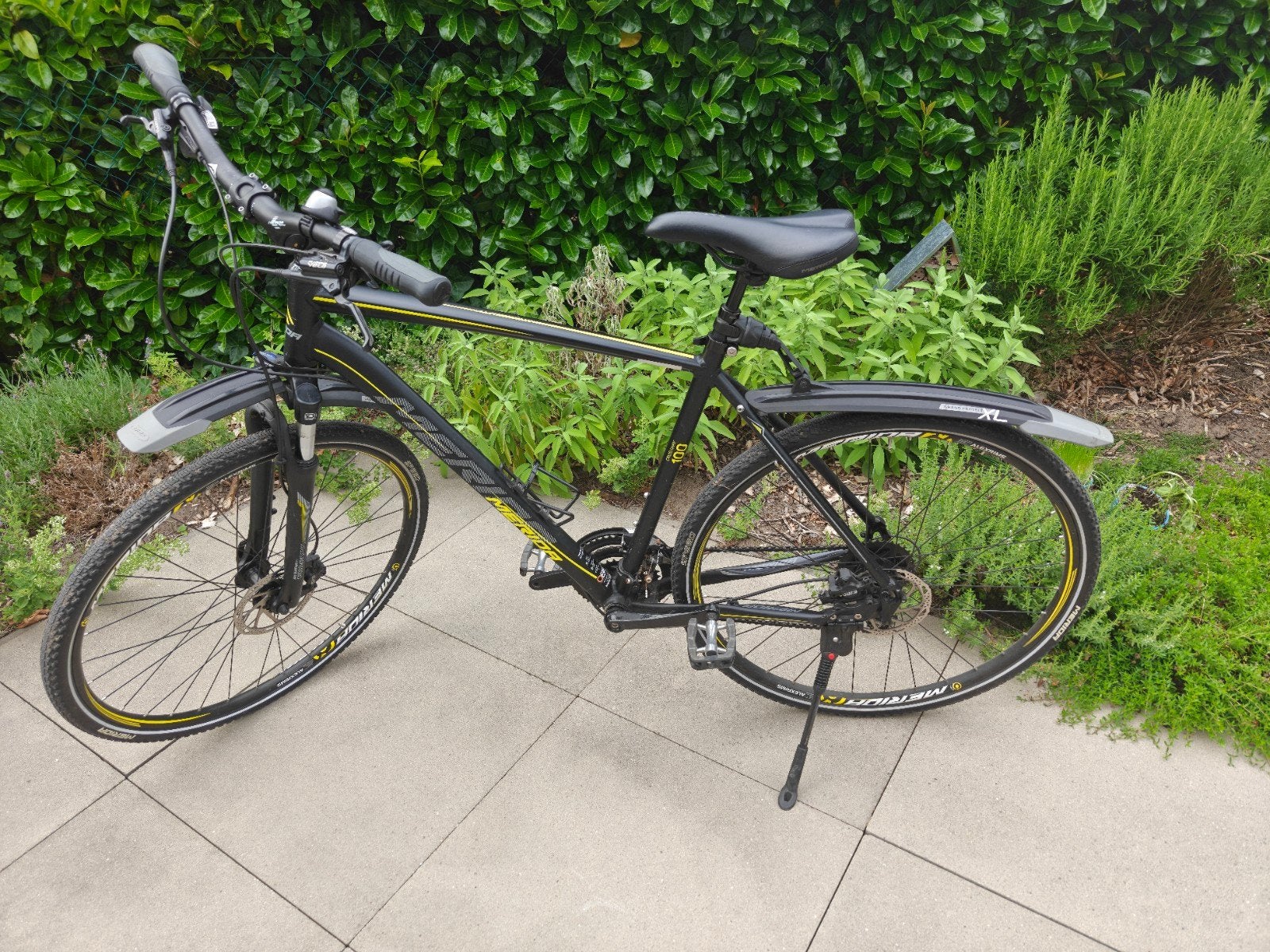 Merida Crossway 100 Hybride Fiets met Spatborden, Gebruikt, Vering, Schijfrem, 53 tot 57 cm