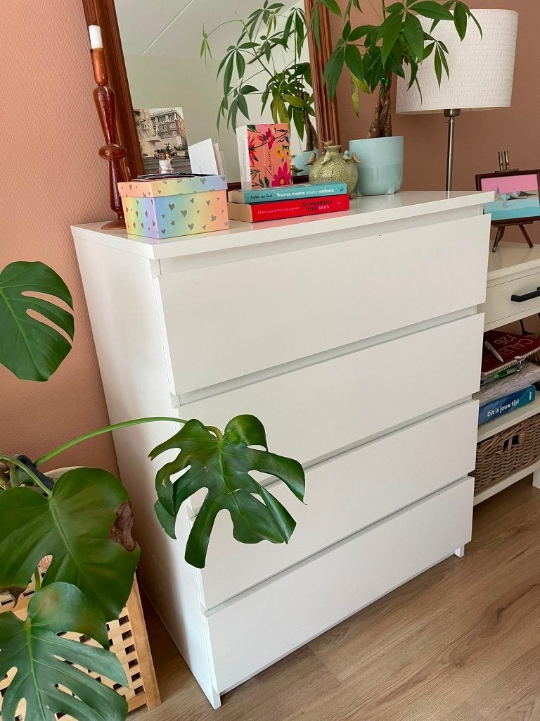 IKEA Malm Ladekast – 4 Lades – Wit, Ophalen, Overige materialen, 50 tot 100 cm, Zo goed als nieuw