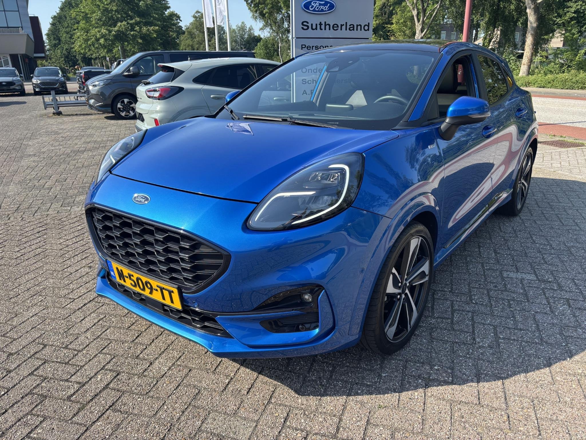 Ford Puma 1.0 EcoBoost Hybrid ST-Line X 155pk Trekhaak | Pan, Voorwielaandrijving, Automatische klimaatregeling, Blauw, Leder en Stof