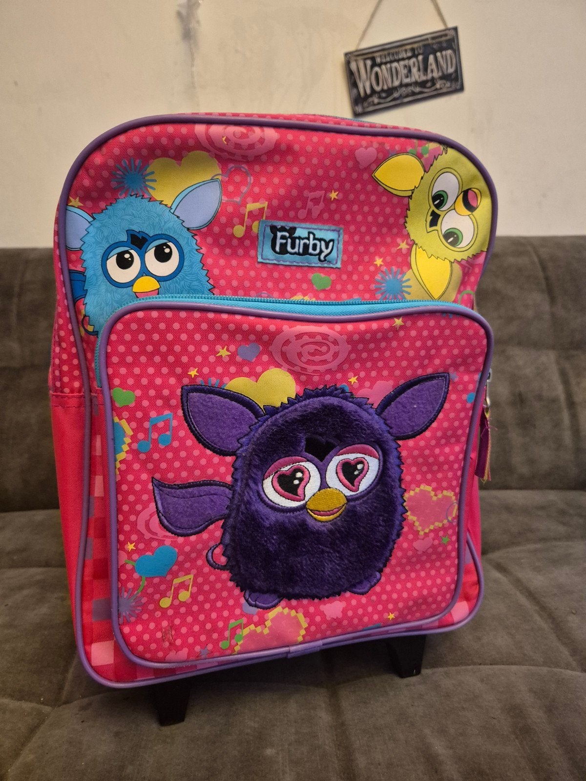 Furby Rolkoffer / Rugzak - Roze met paarse accenten, Ophalen, Gebruikt, 25 tot 40 cm, Disney of Dora