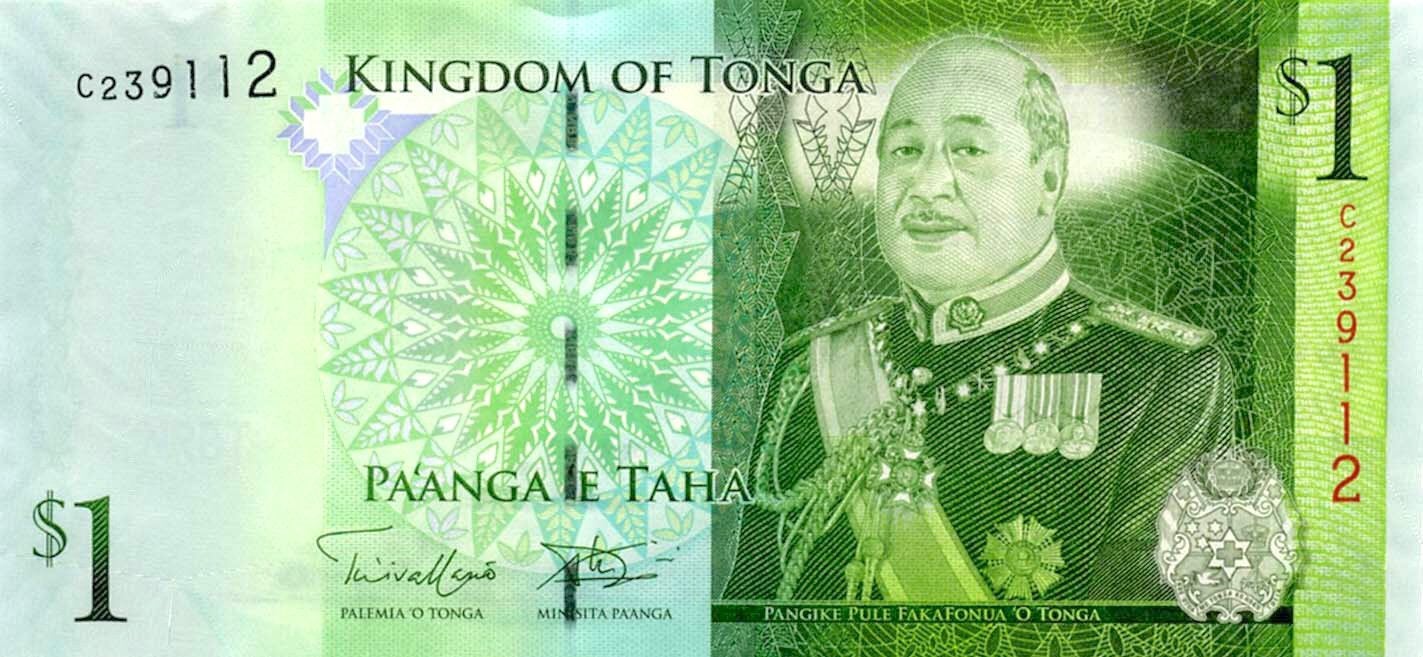 1 Pa’anga Tonga 2014 Bankbiljet UNC #TO1, Ophalen of Verzenden, Los biljet