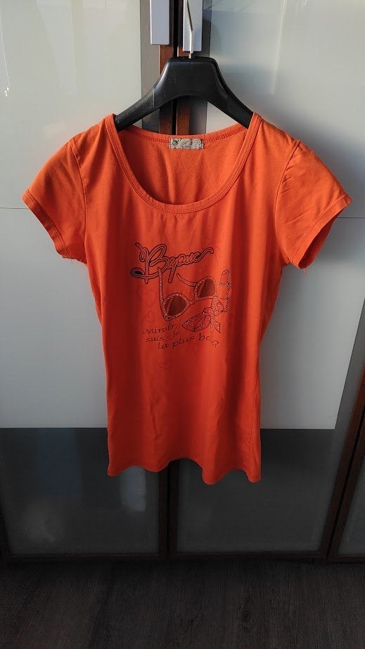 Tshirt oranje, Maat 46/48 (XL) of groter, Oranje, Ophalen of Verzenden, Zo goed als nieuw