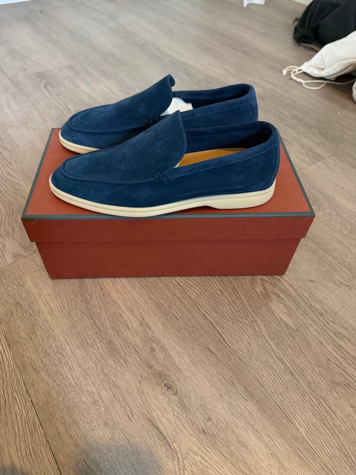 Loro Piana Summer Walk Loafers - Blauw Suède, Ophalen of Verzenden, Zo goed als nieuw, Blauw, Loafers