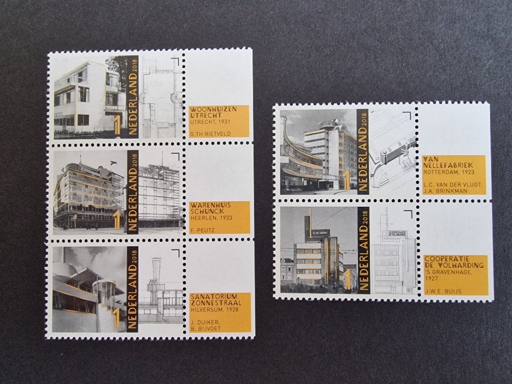 2018 NVPH 3679-3683 Architectuur Nieuwe Bouwen. Postfris., Ophalen of Verzenden, Na 1940, Postfris