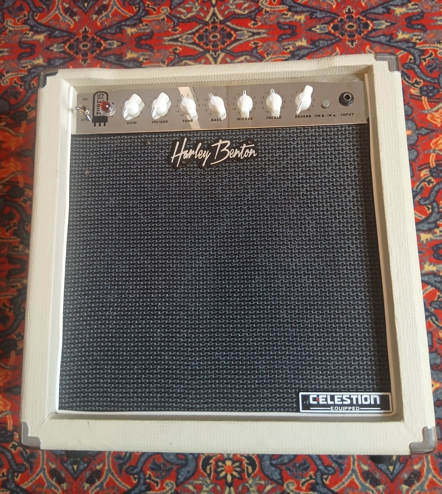 Harley Benton Tube 15 upgraded Celestion Vintage 30 & Cover, Ophalen, Gebruikt