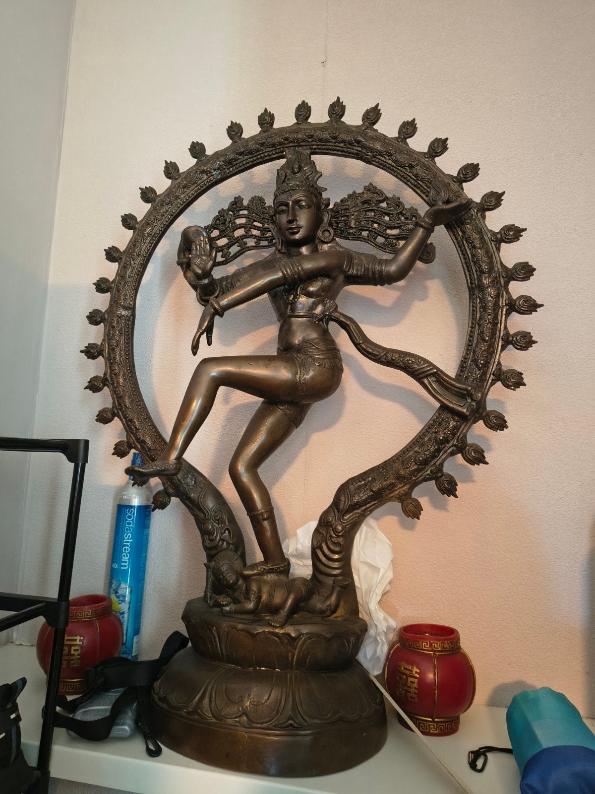 Groot bronzen Shiva Nataraja beeld – 95 cm, Ophalen