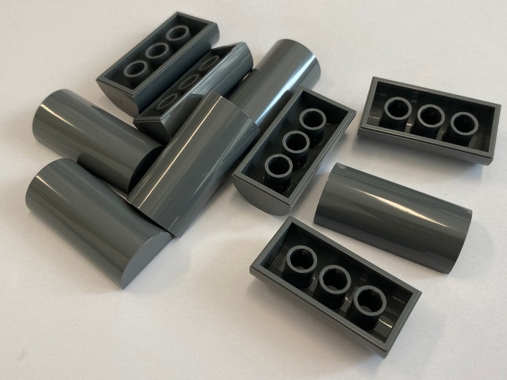 Partij 10x 2x4 Lego dubbel gebogen dakpannen diverse kleuren, Overige thema's, Lego, Nieuw, Ophalen of Verzenden