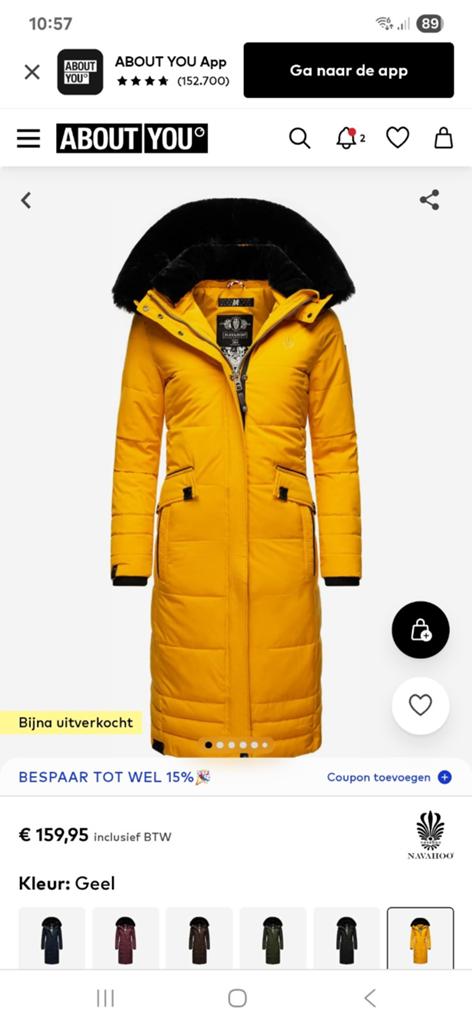 Winterjas, Kleding | Dames, Jassen | Winter, Ophalen of Verzenden, Zo goed als nieuw, Zwart