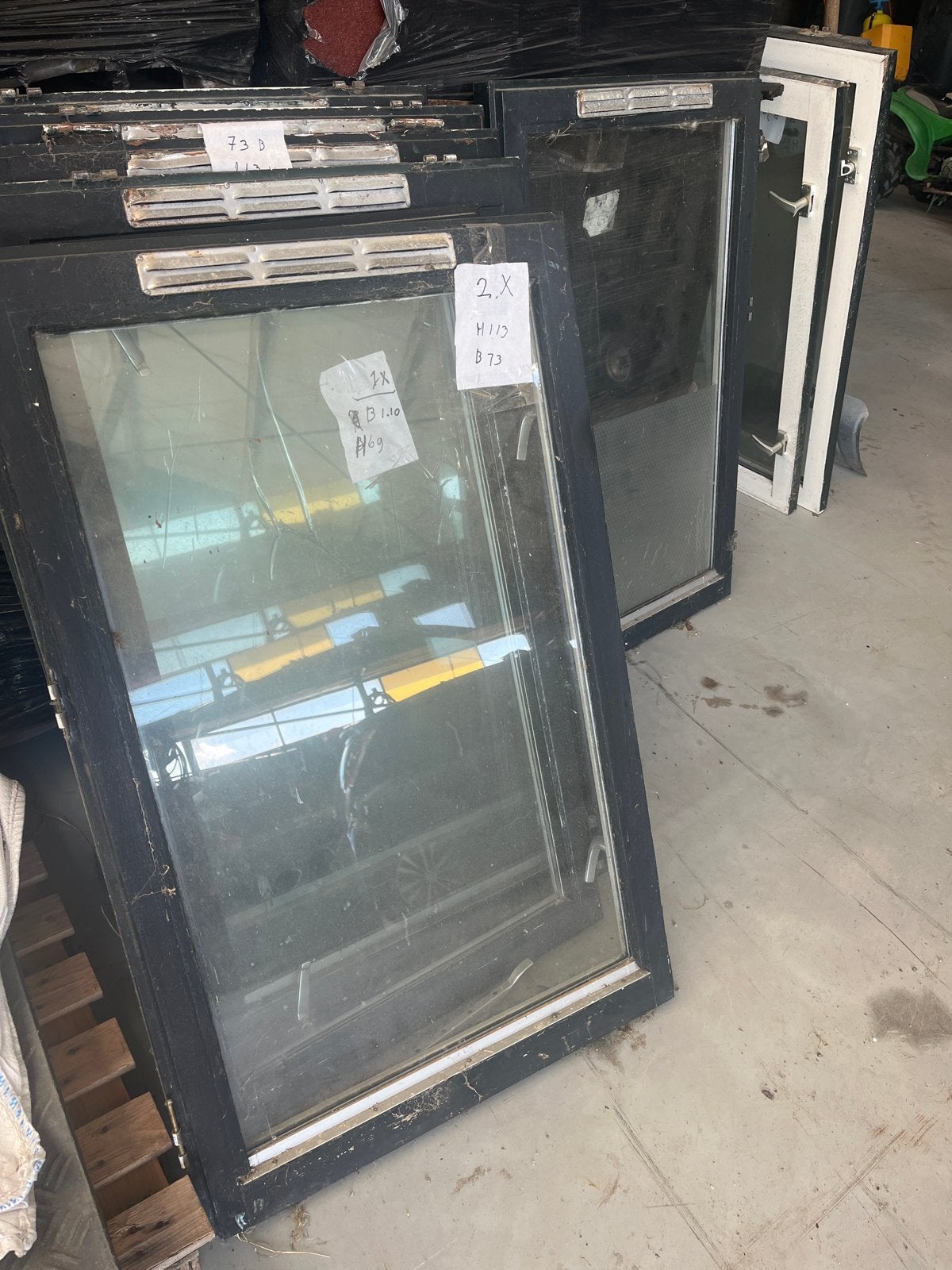 Diverse gebruikte ramen met dubbelglas, Doe-het-zelf en Verbouw, Glas en Ramen, Ophalen, Gevelraam of Ruit, Gebruikt, 80 tot 120 cm