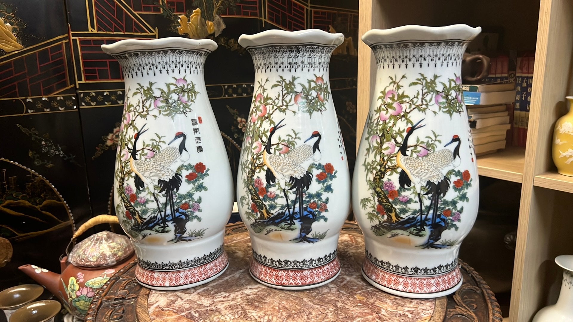Drie porseleinen stukken, Ophalen of Verzenden