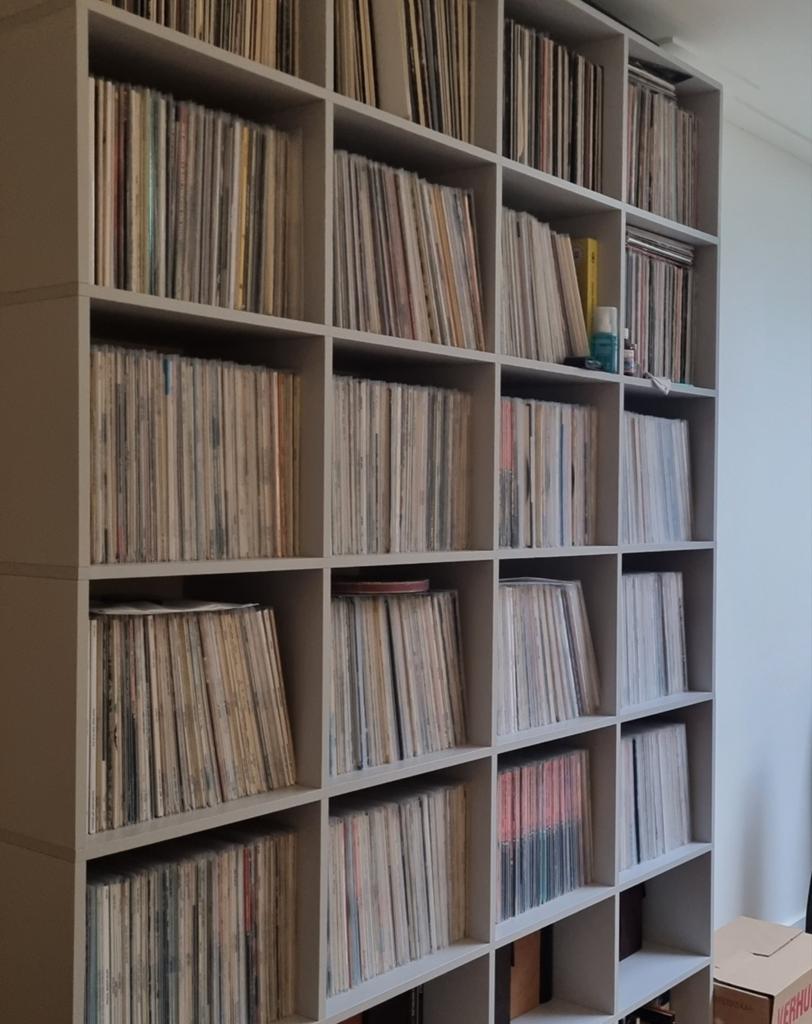 Boek- en platenkast Tylko Grey 273x190cm, Ophalen, Gebruikt, 25 tot 50 cm, Minder dan 100 cm