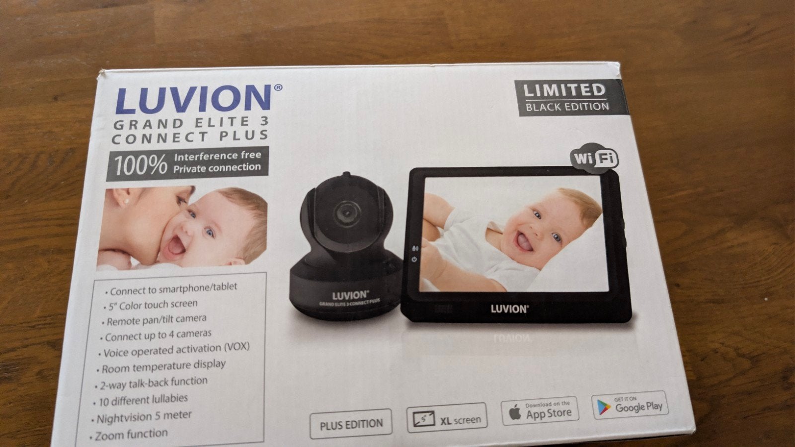 Luvion Grand Elite 3 Connect Plus, Kinderen en Baby's, Babyfoons, Ophalen of Verzenden, Zo goed als nieuw, 250 meter of meer, Camera