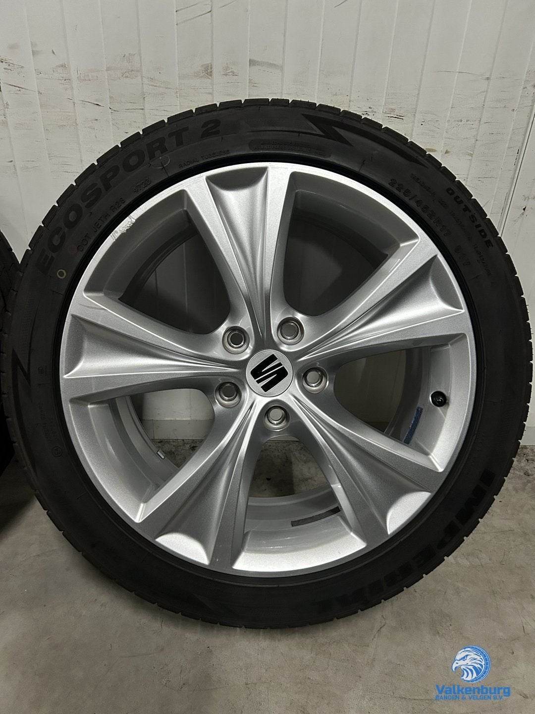8mm! Originele Seat Leon 5FA 17 inch velgen 5x112 zomerbande, Gebruikt, -, -, Banden en Velgen
