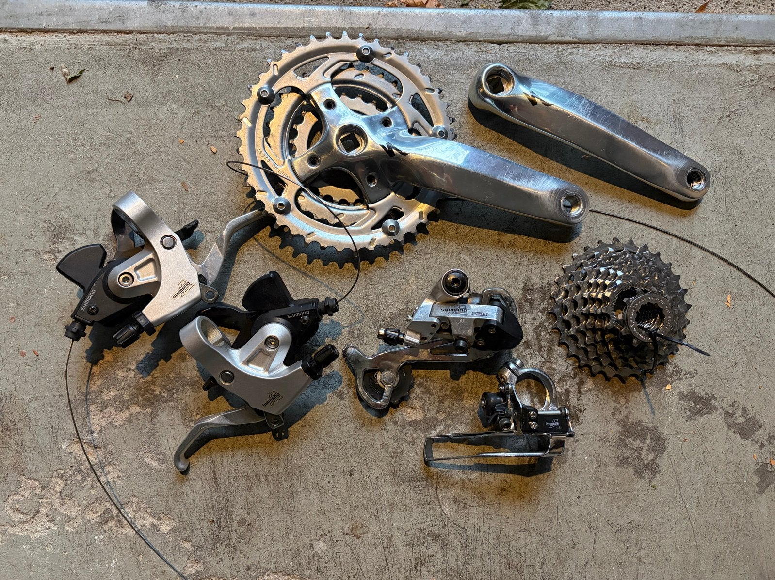 Shimano Alivio Groepset (3x8), Gebruikt, Ophalen of Verzenden, Derailleur of Ketting, Aluminium