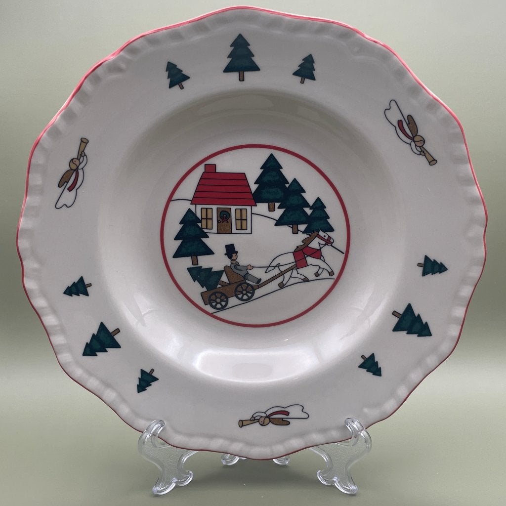 Mason’s Christmas Village diep bord 22cm, Overige merken, Onbekend, Ophalen of Verzenden, Zo goed als nieuw