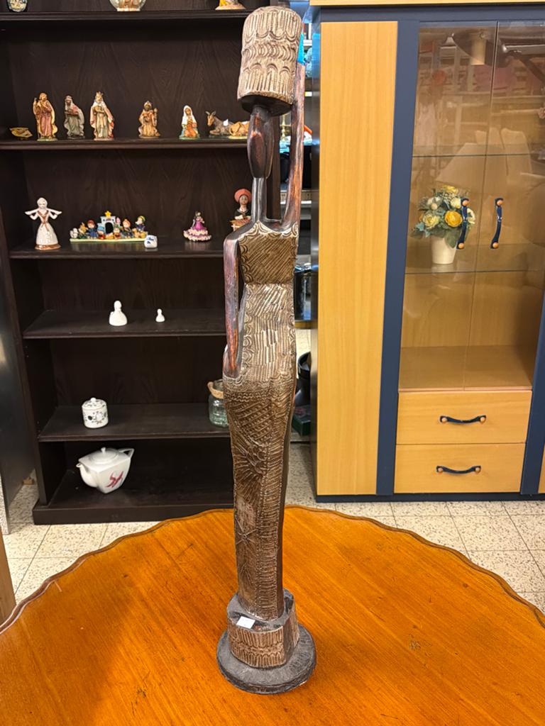 Unieke handgesneden houten sculptuur - Afrikaanse stijl, Ophalen, Overige onderwerpen, 50 - 100 cm, Handgemaakt