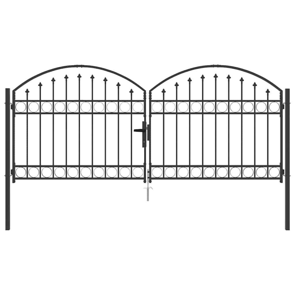 IJzeren tuinpoort poort draaihek 3x1,25/1,5 m GRATIS BEZORGD, Met poort, Verzenden, Nieuw, Spijlenhekwerk