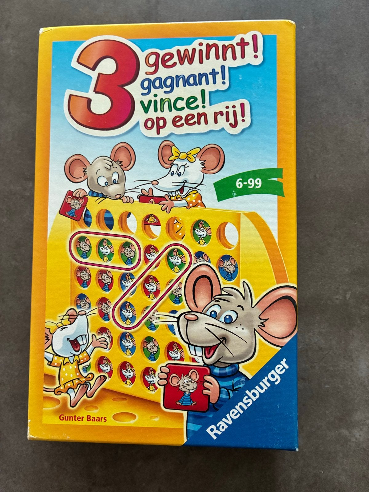 3 wint! Ravensburger bordspel - muizen op een rij, Een of twee spelers, Ophalen, Gebruikt