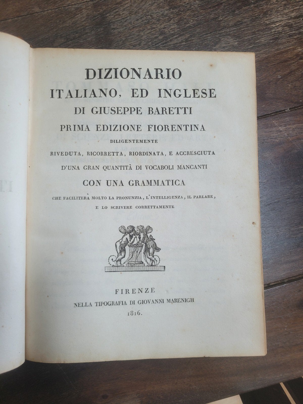 Antiek Baretti Italiaans-Engels Woordenboek 1816, Gelezen, Overige uitgevers, Ophalen of Verzenden, Giuseppe Baretti