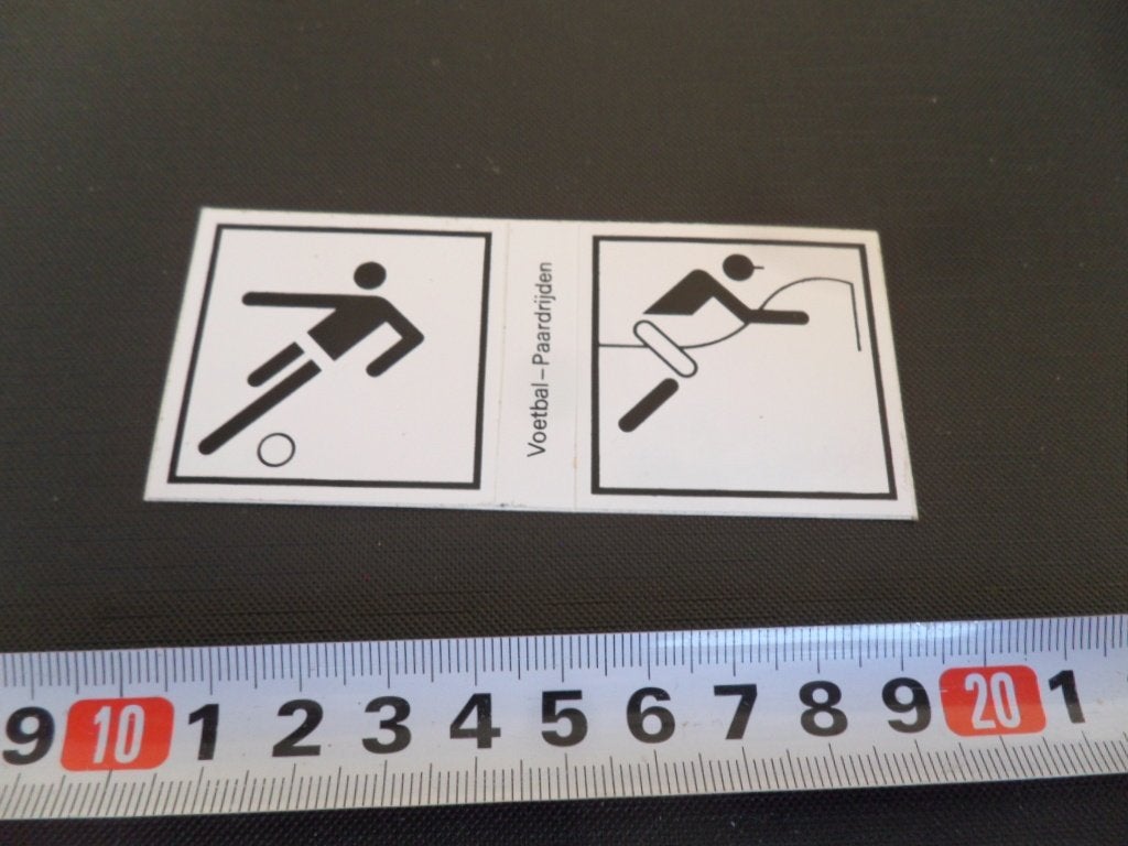 sticker Hansaplast Pictogram Voetbal Paardrijden, Verzamelen, Ophalen of Verzenden, Zo goed als nieuw
