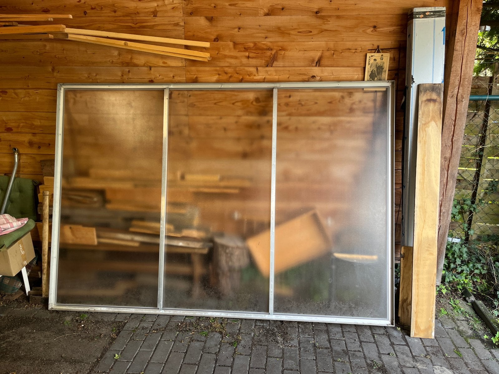 Overkapping, kas, plexiglas plaat, scherm, Tuin en Terras, Tuinschermen, Ophalen, 200 cm of meer, 150 tot 200 cm, Aluminium
