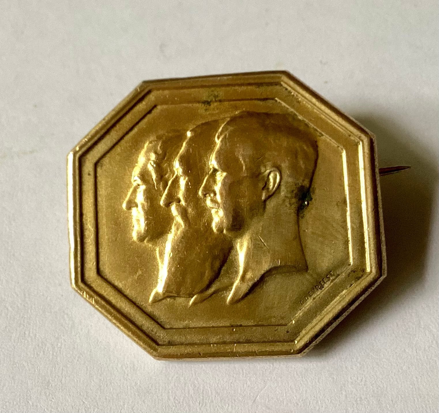 Portretpenning 1830 - 1940. Van G. Devreese., Ophalen of Verzenden, Overige materialen