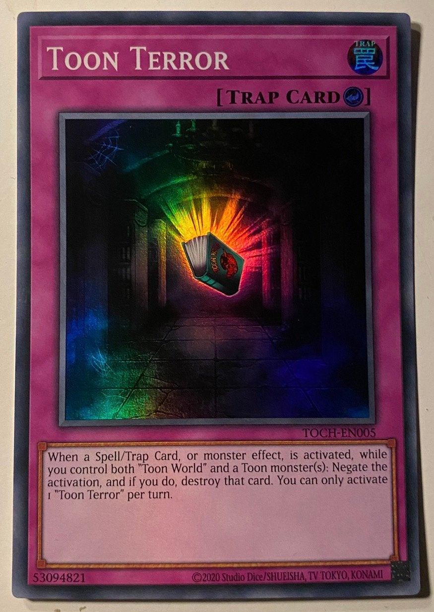 Yu-Gi-Oh! Toon Terror TOCH Print !, Ophalen of Verzenden, Zo goed als nieuw, Losse kaart, Foil