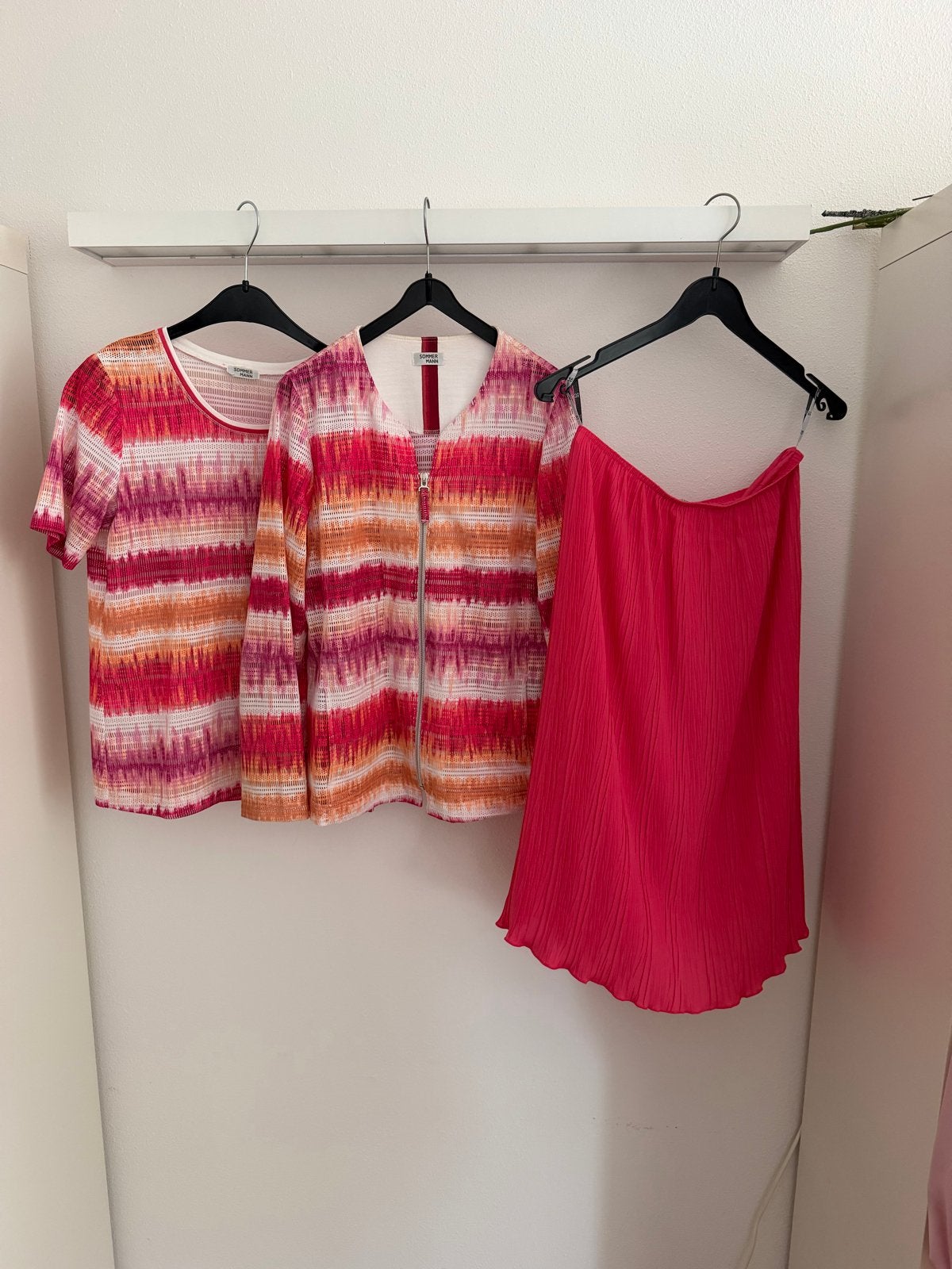 Sommermann set: jasje, T-shirt en rok - Maat 38, Maat 38/40 (M), Ophalen of Verzenden, Zo goed als nieuw, Roze