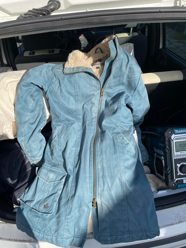 Hemp HoodLamb Winterjas Dames Maat S, Kleding | Dames, Ophalen of Verzenden, Gedragen, Maat 36 (S), Blauw