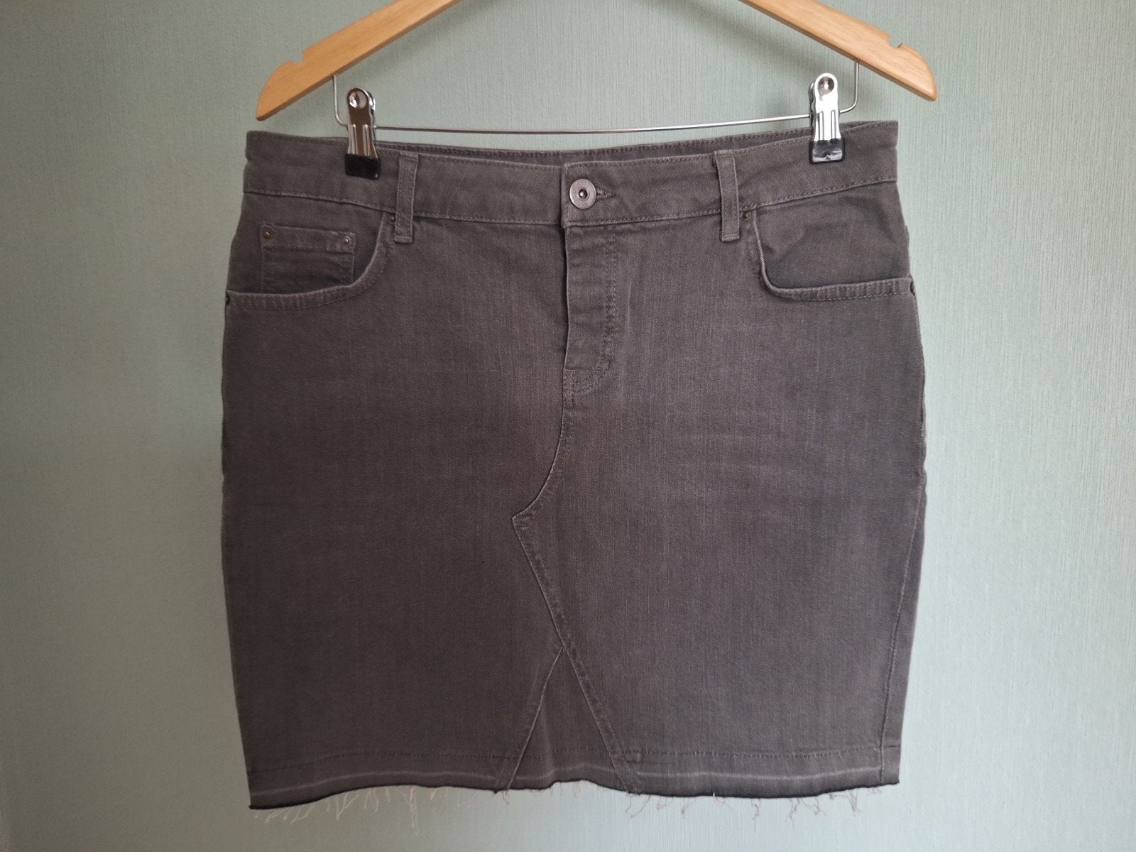 Grijze spijkerrok MSMode maat 42, Kleding | Dames, Rokken, Maat 42/44 (L), Ophalen of Verzenden, MS Mode, Grijs