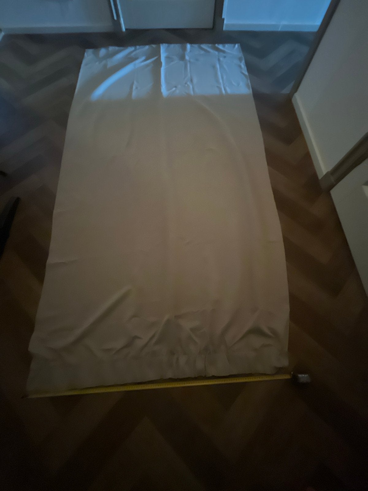 2xVerduisterende gordijn, beige, 252x110 cm, Gebruikt, Beige, Ophalen of Verzenden, Lichtdoorlatend