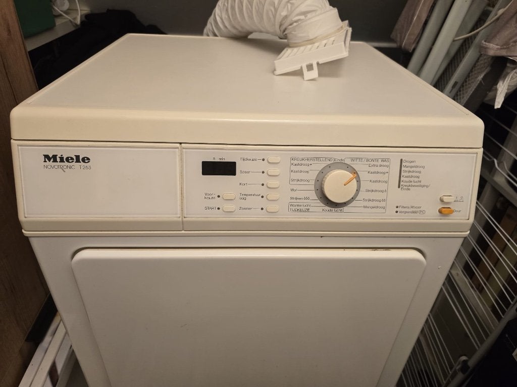 Miele Novotronic T263 Luchtafvoer Wasdroger, Ophalen, 6 tot 8 kg, Gebruikt, Luchtafvoer