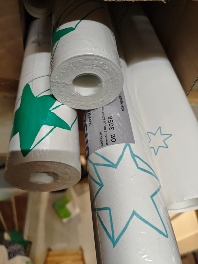 Behang met sterren en vallende sterren voor kinderkamer, Ophalen
