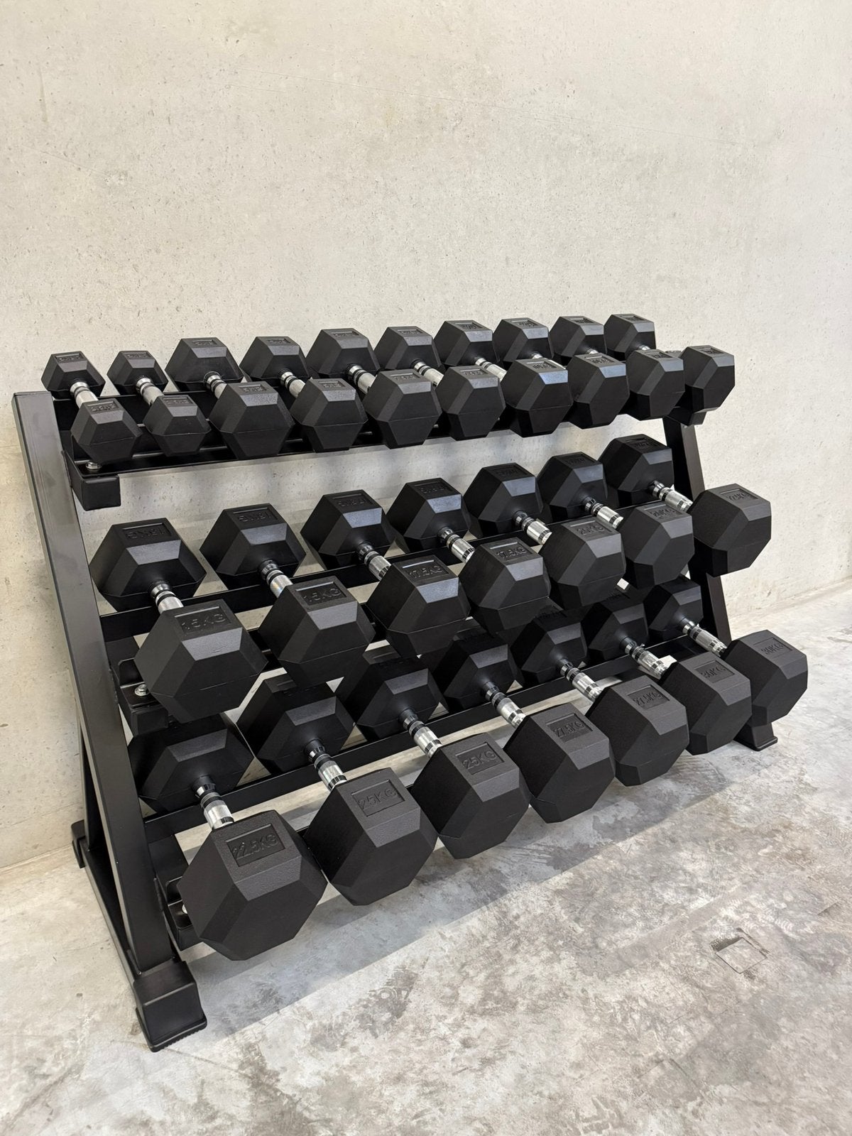Dumbbell set 2,5 tot 30kg met rek, Ophalen