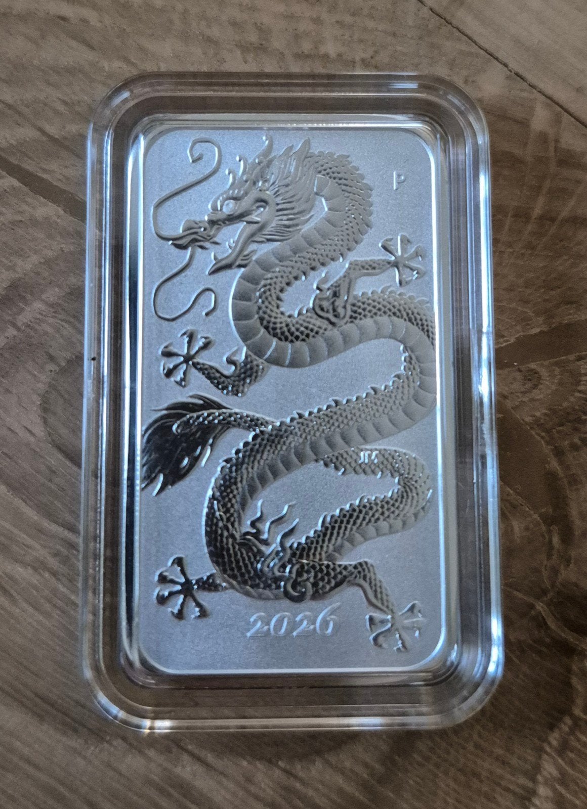 1 oz zilver Perth Mint Rectangle Dragon 2026, Ophalen of Verzenden, Zilver