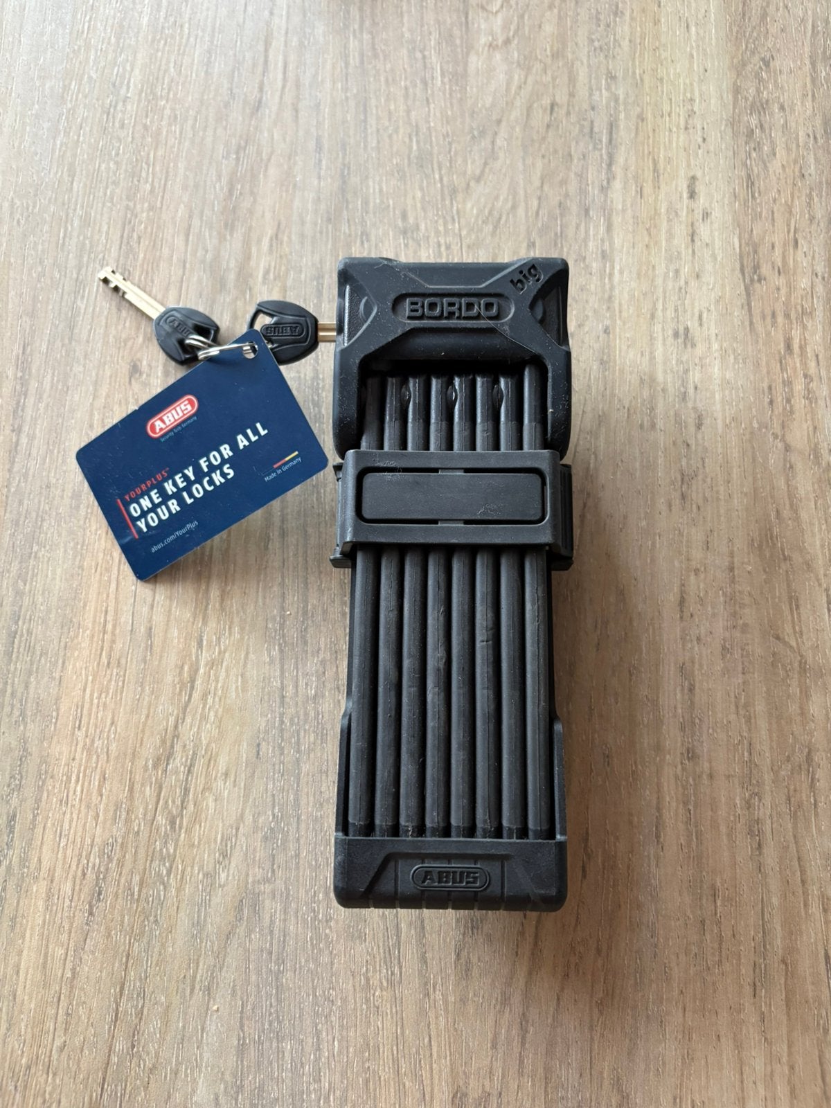 Abus 6000 bordo big vouwslot 120cm 2 sleutels, Ophalen of Verzenden, Zo goed als nieuw, Kettingslot