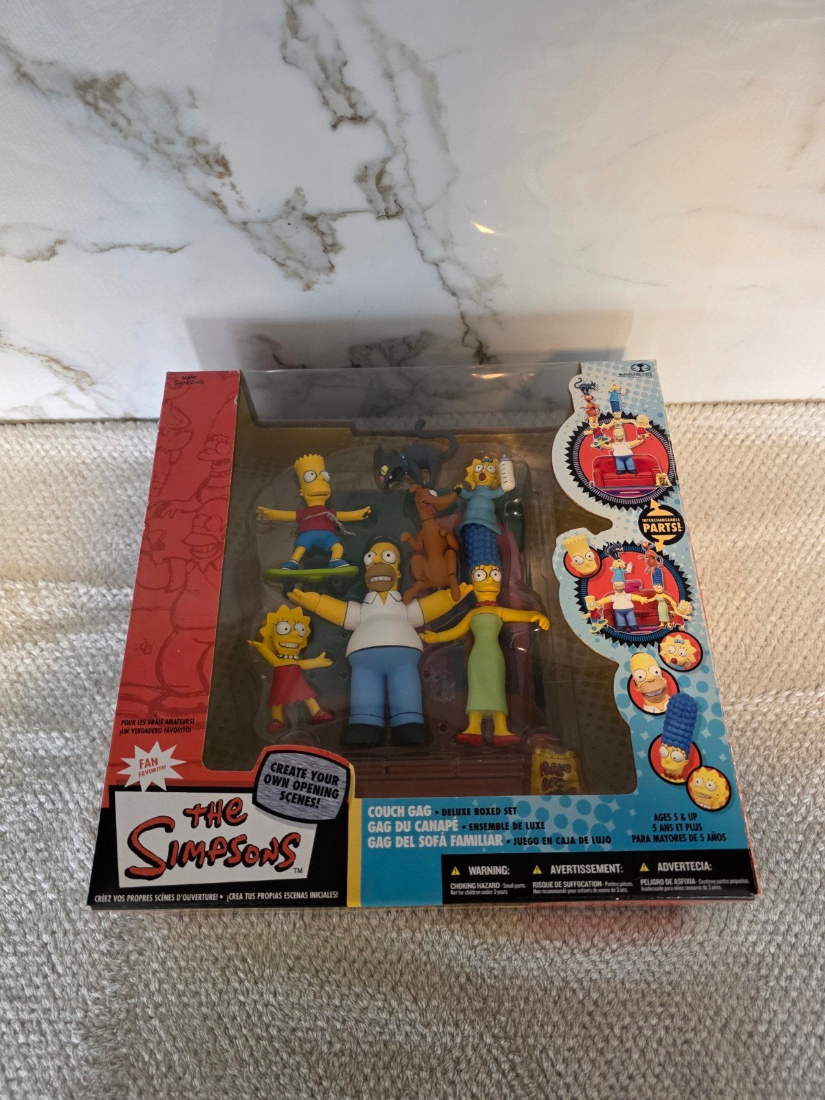 The Simpsons Couch Gag McFarlane Toys set, Ophalen of Verzenden, Gebruikt
