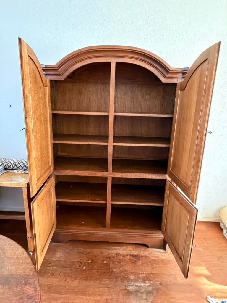 Vintage kast, Ophalen, 200 cm of meer, 150 tot 200 cm, Eikenhout