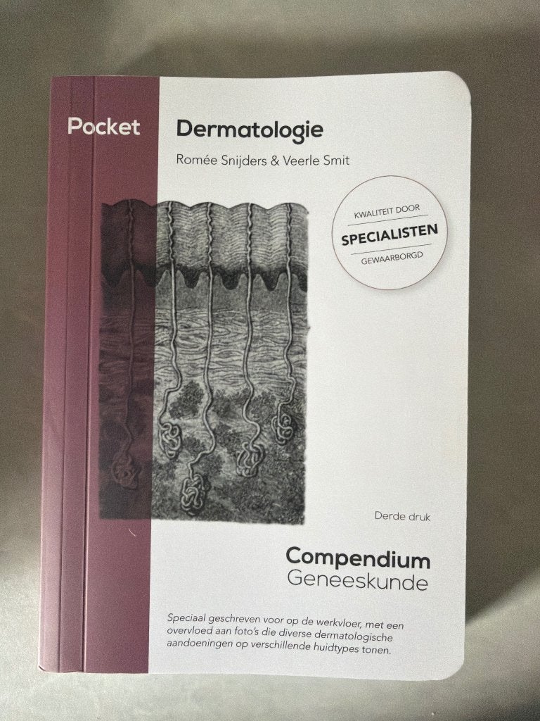 Compendium geneeskunde pocket dermatologie derde druk, Ophalen of Verzenden, Beta, Zo goed als nieuw, WO