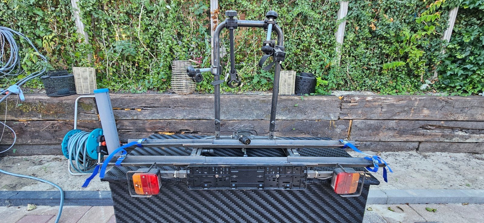 fietsdrager voor 2 fietsen met kantel systeem, Ophalen, Gebruikt, Trekhaakdrager