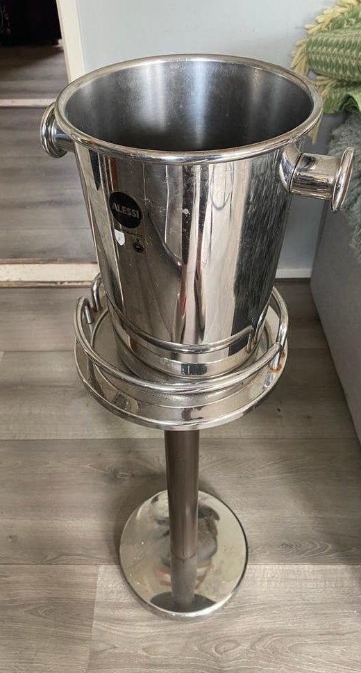 Vintage Italian design staande koeler voor wijn/champagne, Ophalen, Gebruikt, Minder dan 5 flessen, 75 – 100
