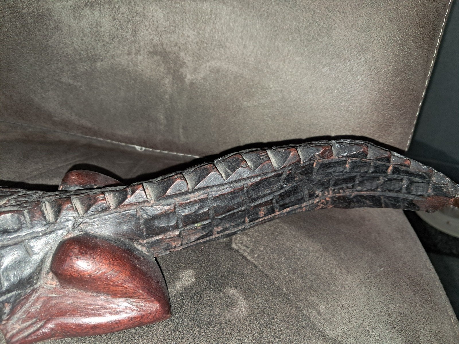 mooie handgesneden houten krokodil, Ophalen of Verzenden